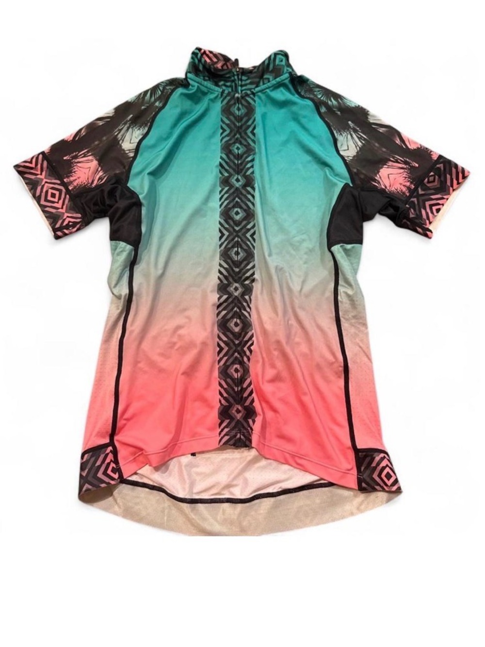 shebeest Cycling Jersey in Teal, Coral & Black | Medium - Picture 1 of 5